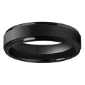 Amazon Hot Sale 6 mm Tungsten Steel Black Rings Joya Personalidad Anillo de tungsteno